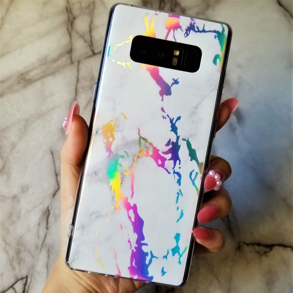 Samsung White Holo Marble Case - Picture 3 of 6